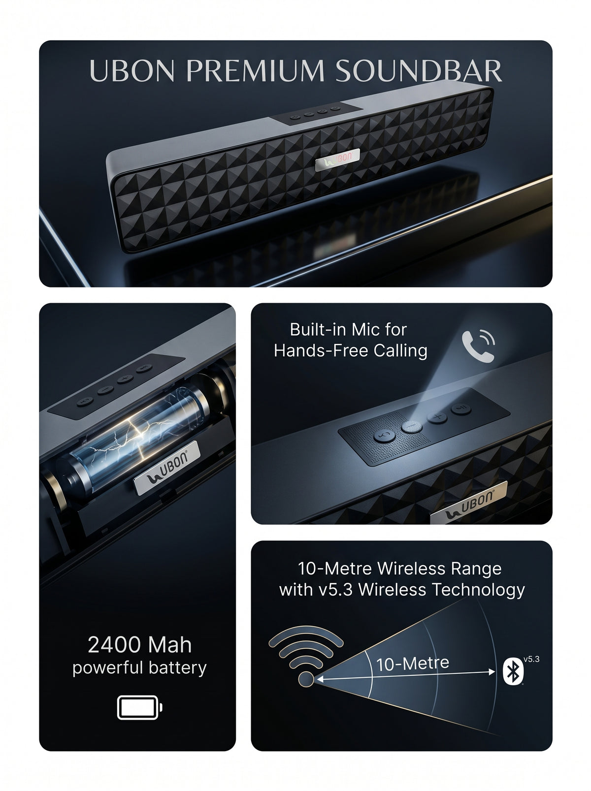 UBON S-71 Cool Bass Wireless Speaker