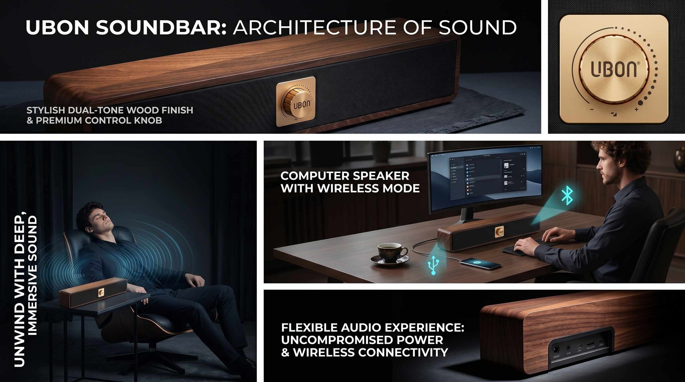 UBON S-72 Winner Series Wireless Soundbar