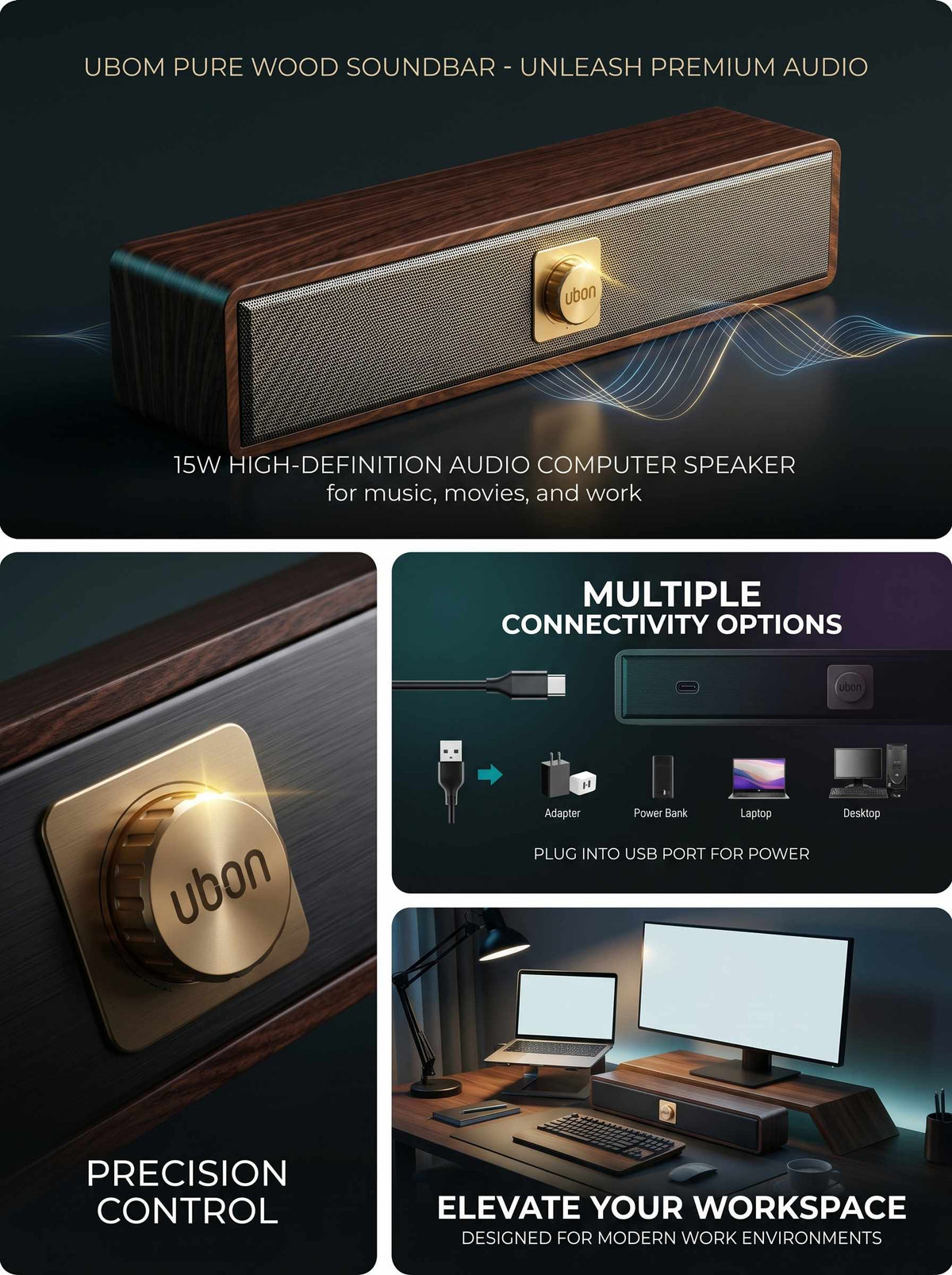 UBON S-72 Winner Series Wireless Soundbar