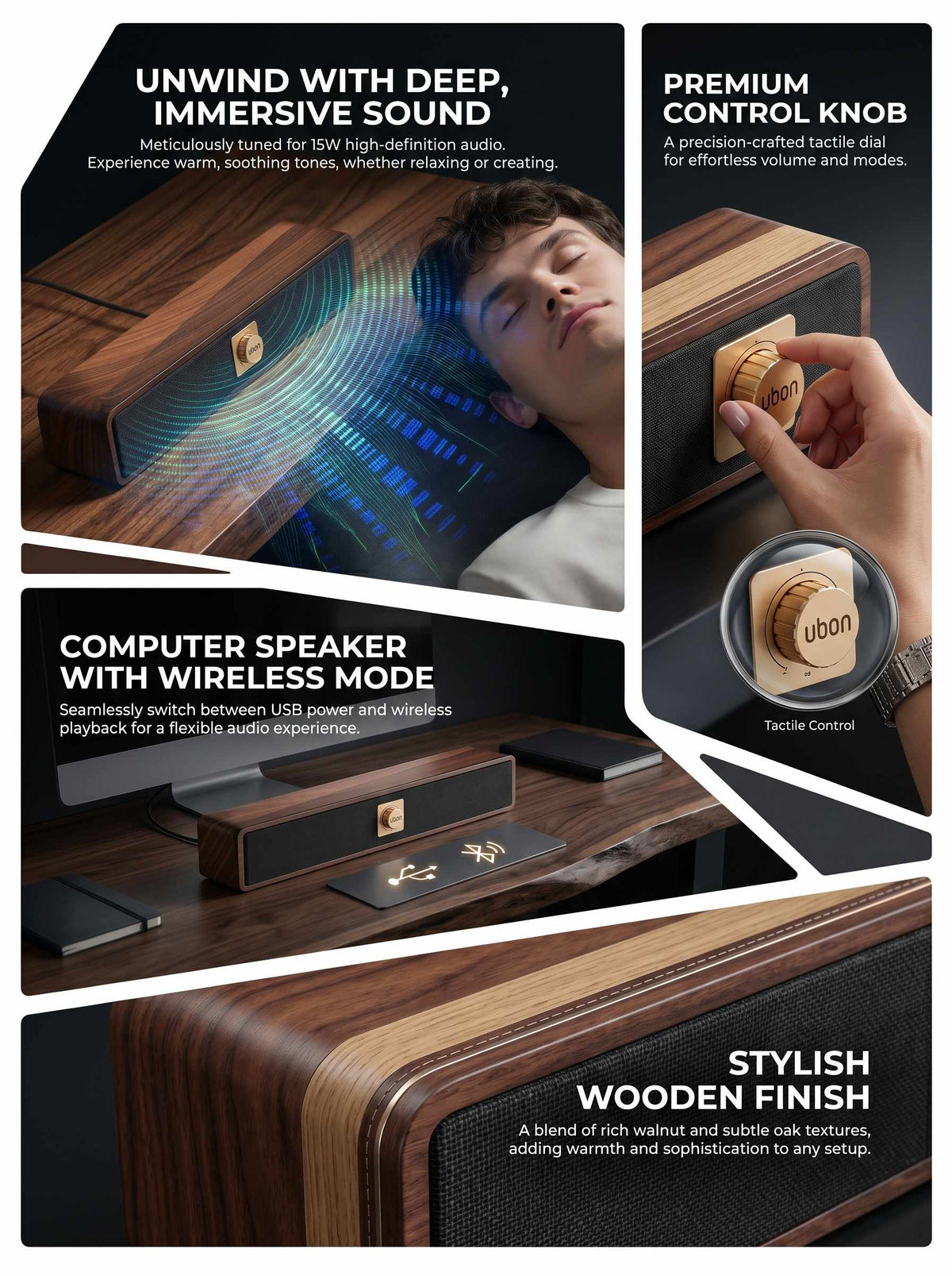 UBON S-72 Winner Series Wireless Soundbar