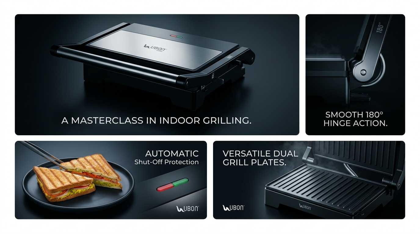 SM-4005 Grill Sandwich Maker | 800W Power, Non-Stick Plates