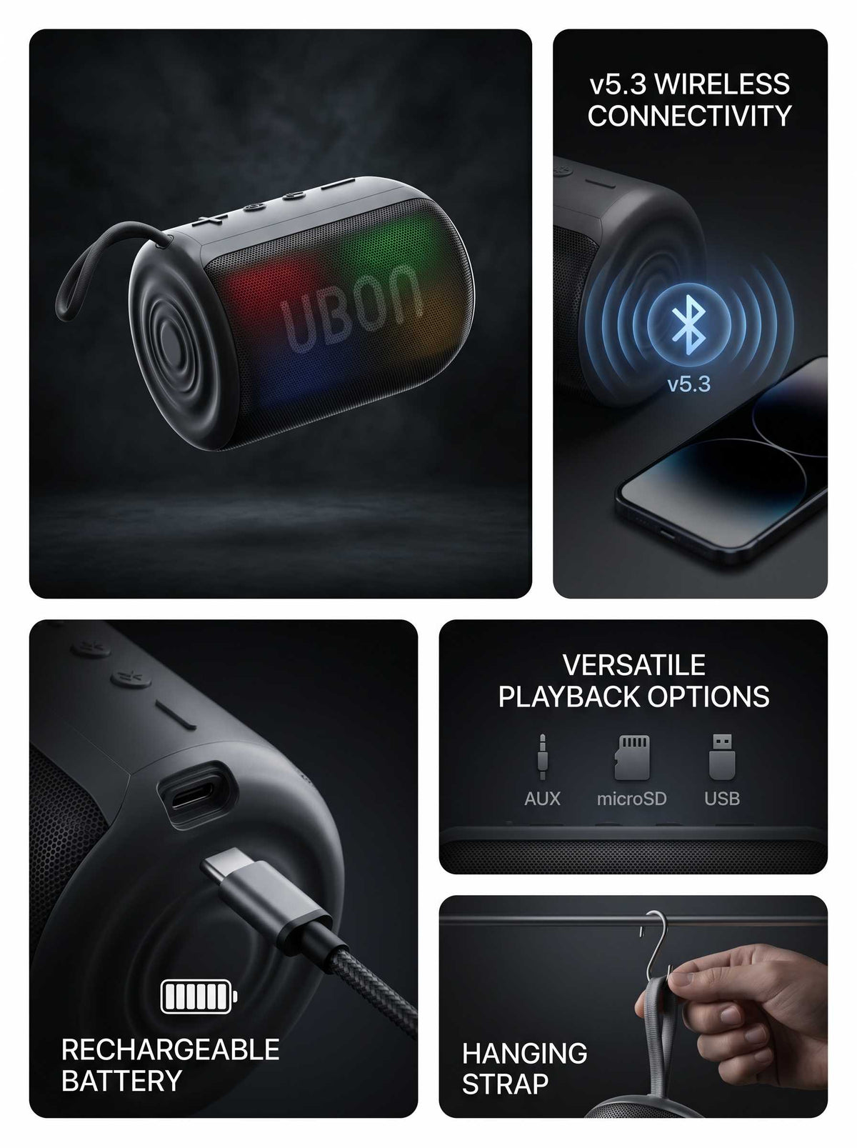 UBON SP-28 Light House Series Portable Speaker