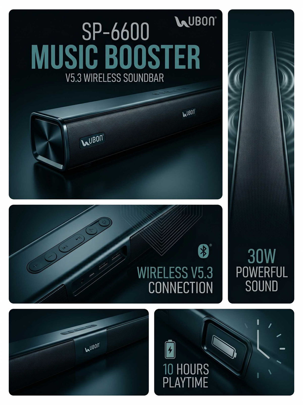 UBON SP-6600 Music Booster Wireless Soundbar