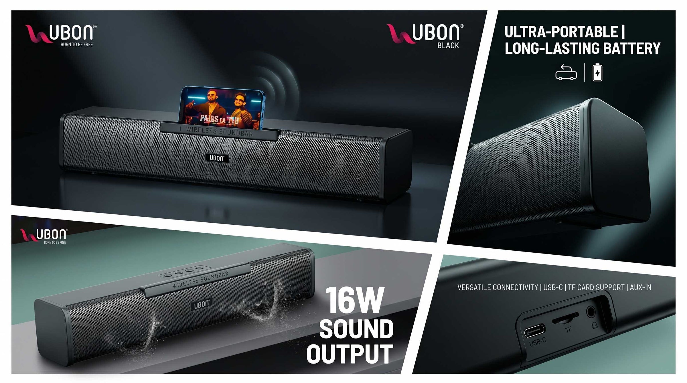 UBON SP-80 Thunder Series Wireless Speaker