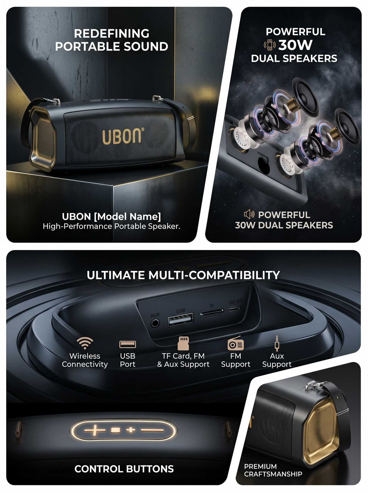 UBON SP-85 30W Party Speaker
