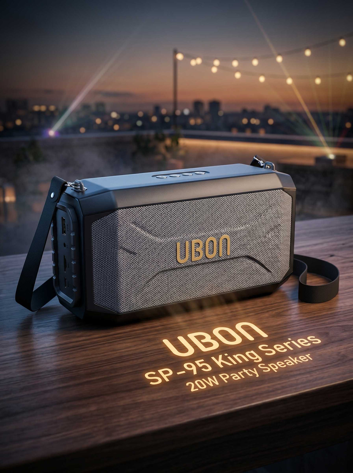 UBON SP-95 King Series 20W Party Speaker – Made in India with 10-Hour Playtime