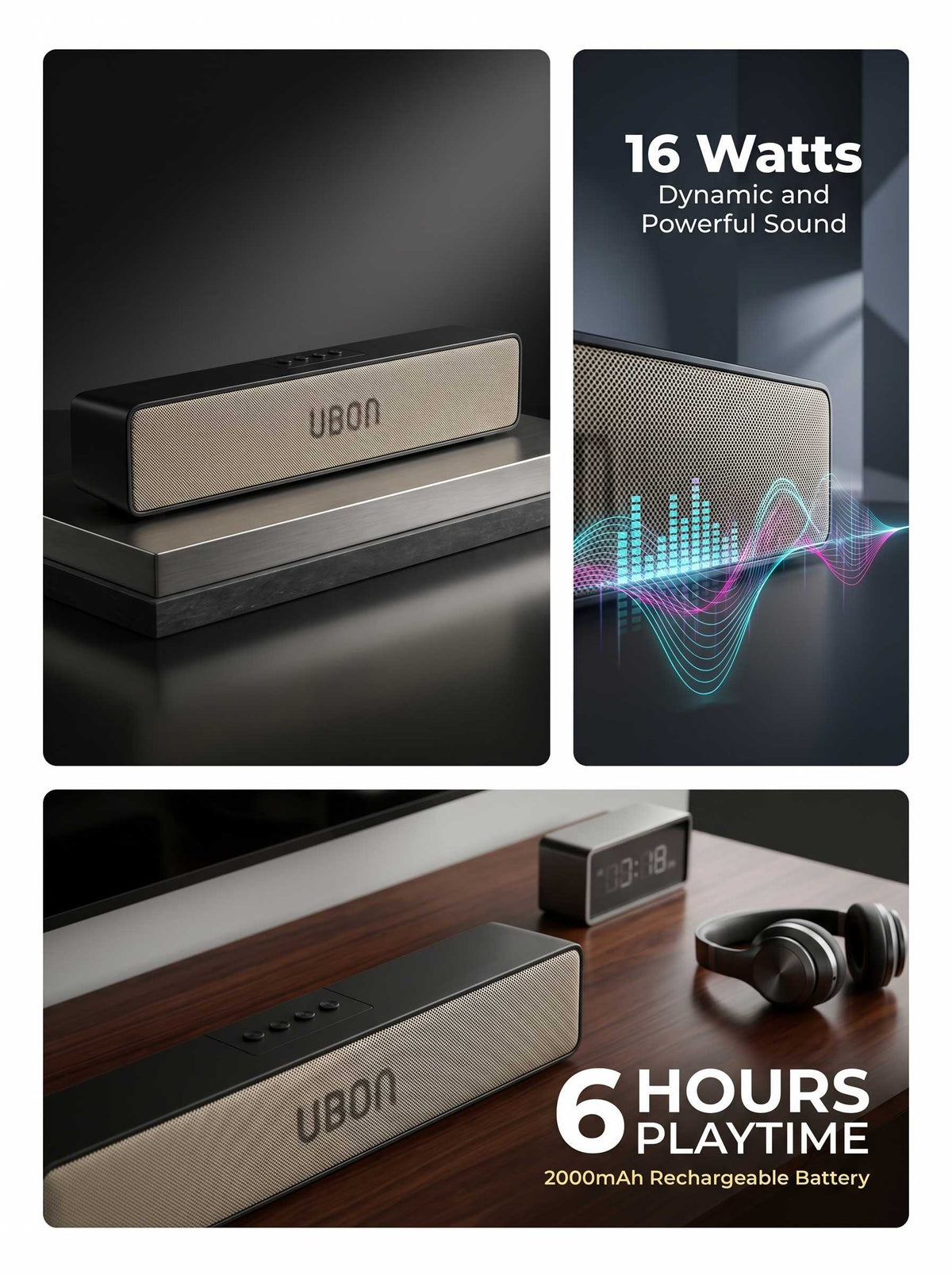 Ubon Gold Edition Sp-70 Deluxe Portable Speaker