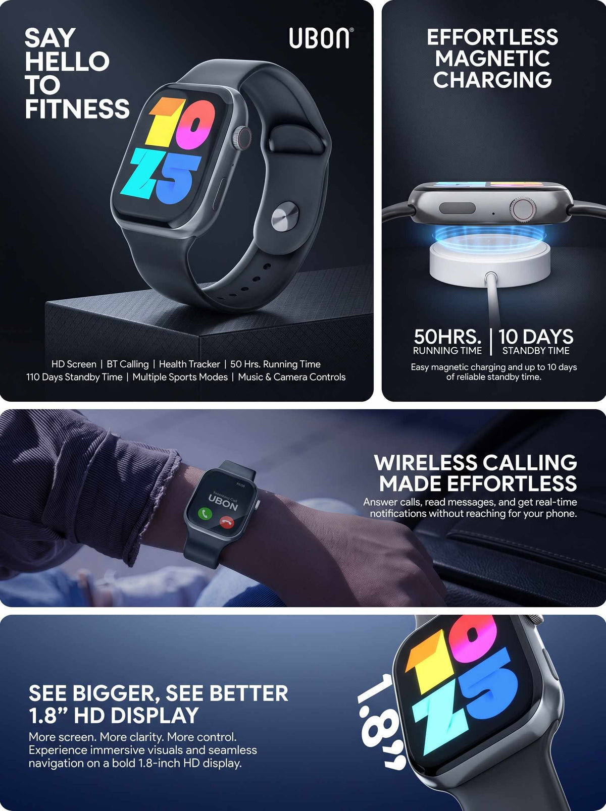 SW-151 Smart Watch | Wireless Calling, Health Tracking & Sports Modes