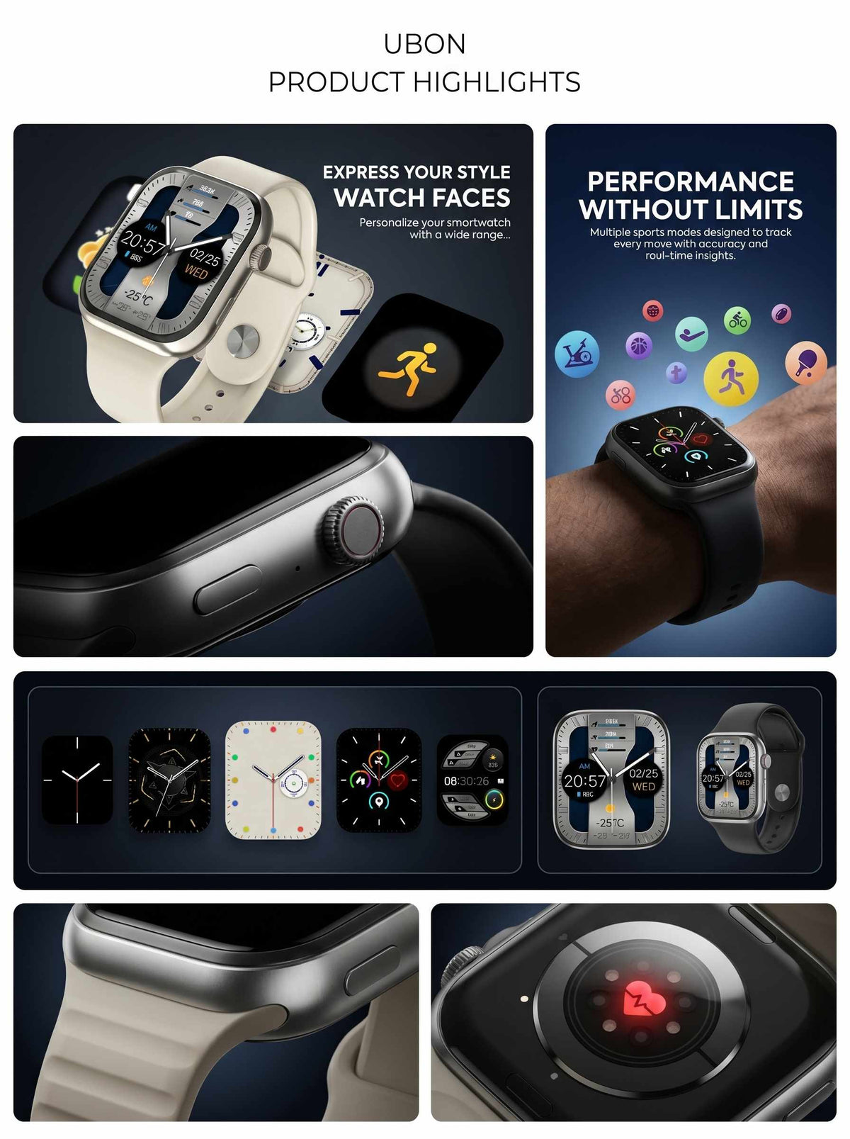 SW-151 Smart Watch | Wireless Calling, Health Tracking & Sports Modes
