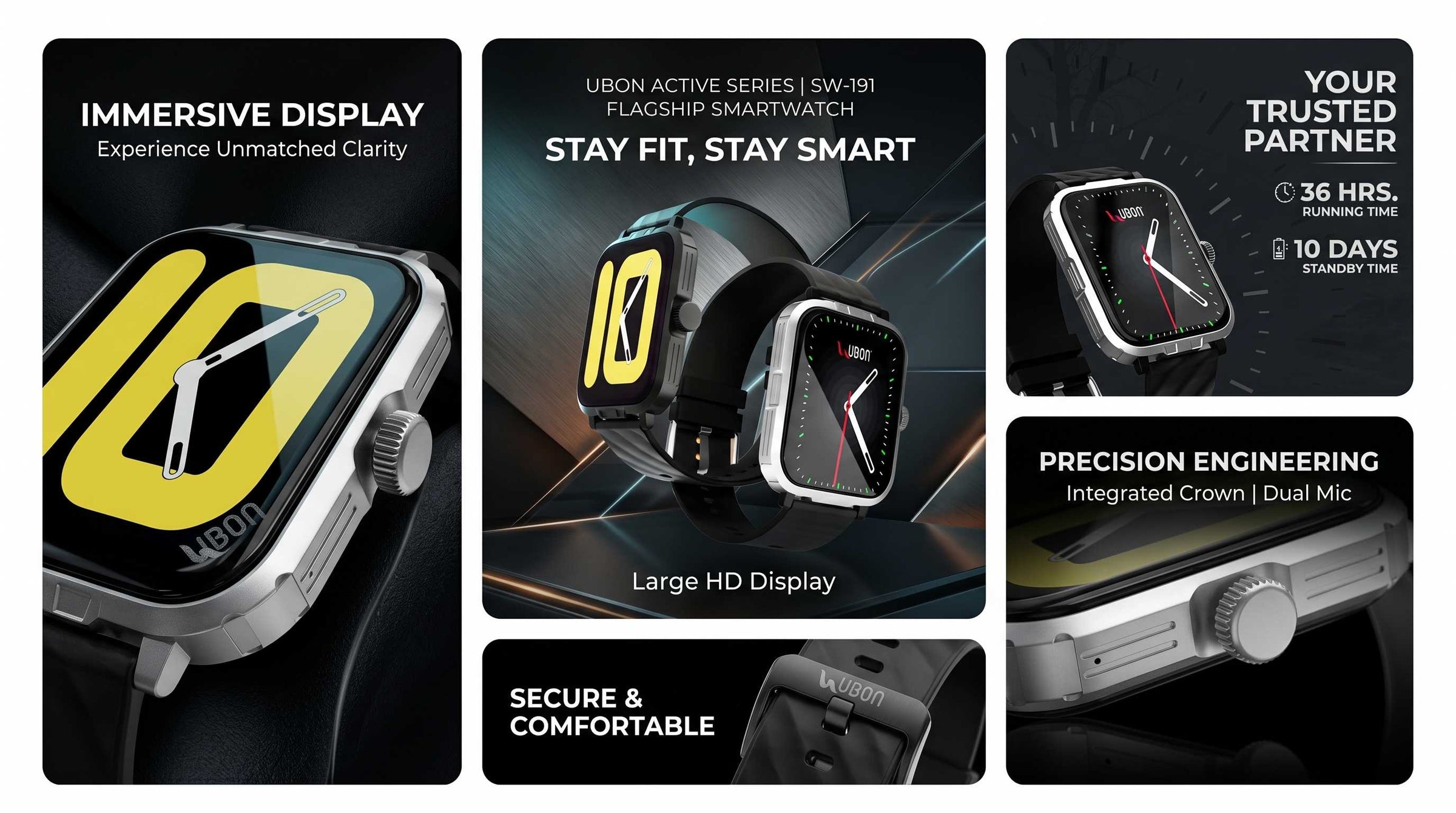 UBON SW-191 Active Series Smart Watch for Ultimate Performance