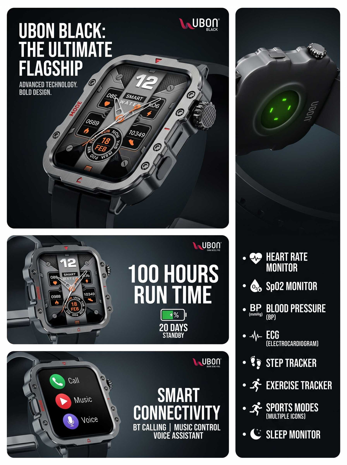 UBON SW-201 Active Plus Smart Watch