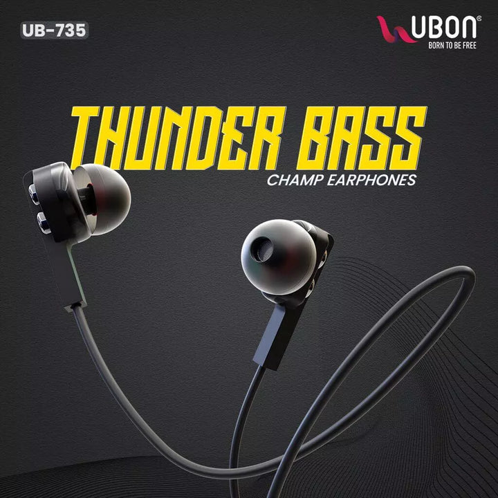 Ubon Thunder Bass UB-735 Wired Earphone
