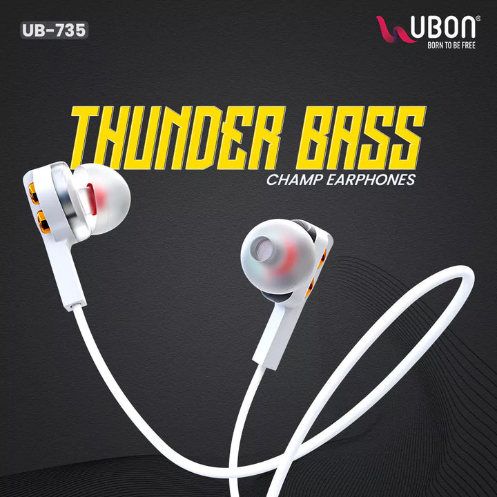 Ubon Thunder Bass UB-735 Wired Earphone