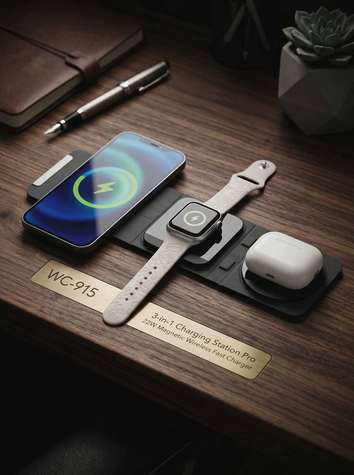 WC-915 3-in-1 Charging Station Pro | 22W Magnetic Wireless Fast Charger