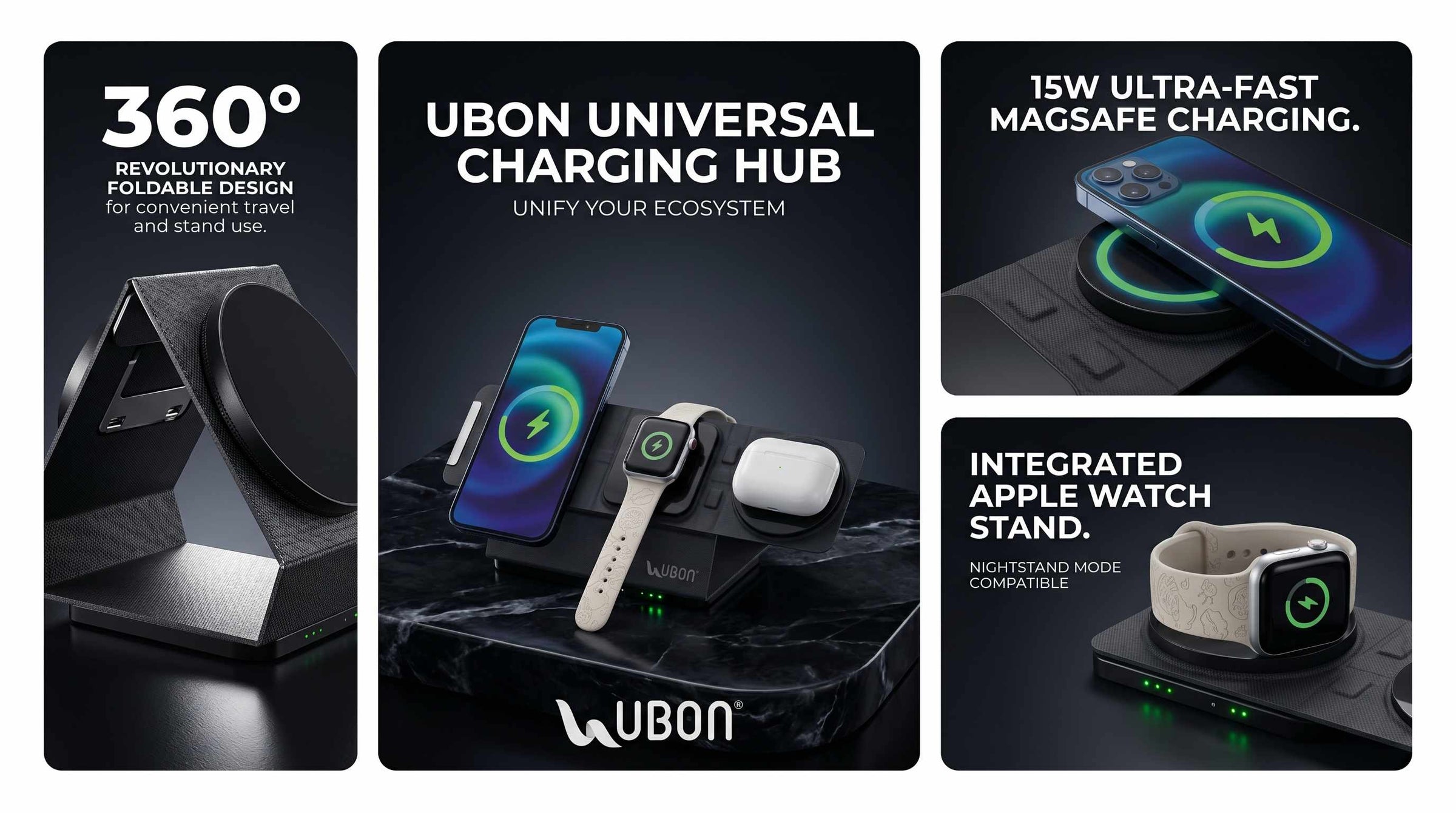 WC-915 3-in-1 Charging Station Pro | 22W Magnetic Wireless Fast Charger