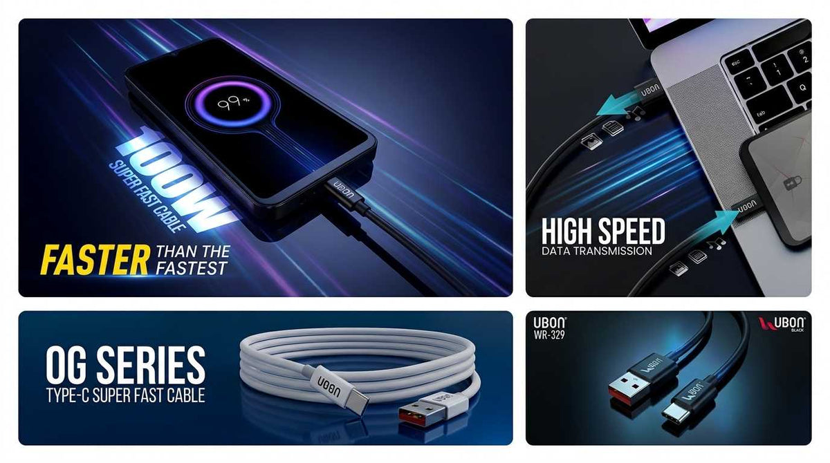 UBON OG Series WR-329 USB To Type-C 100W Cable