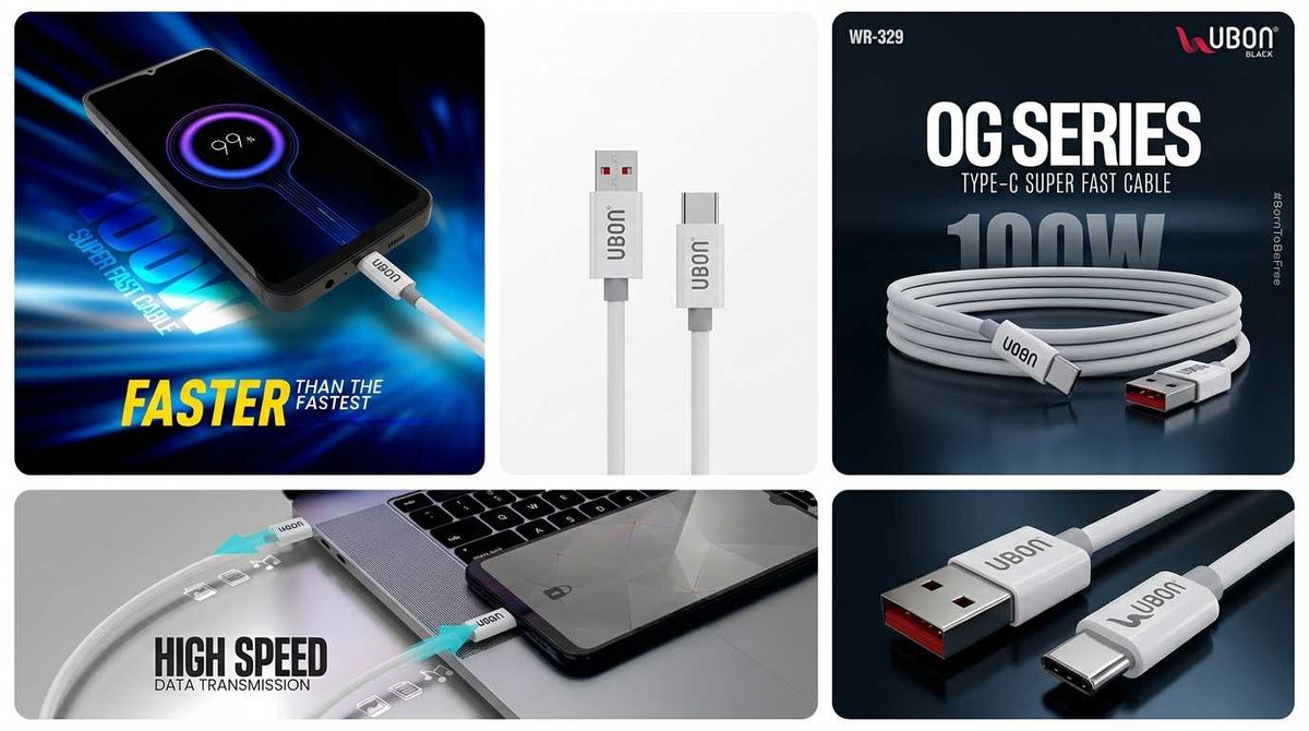 UBON OG Series WR-329 USB To Type-C 100W Cable