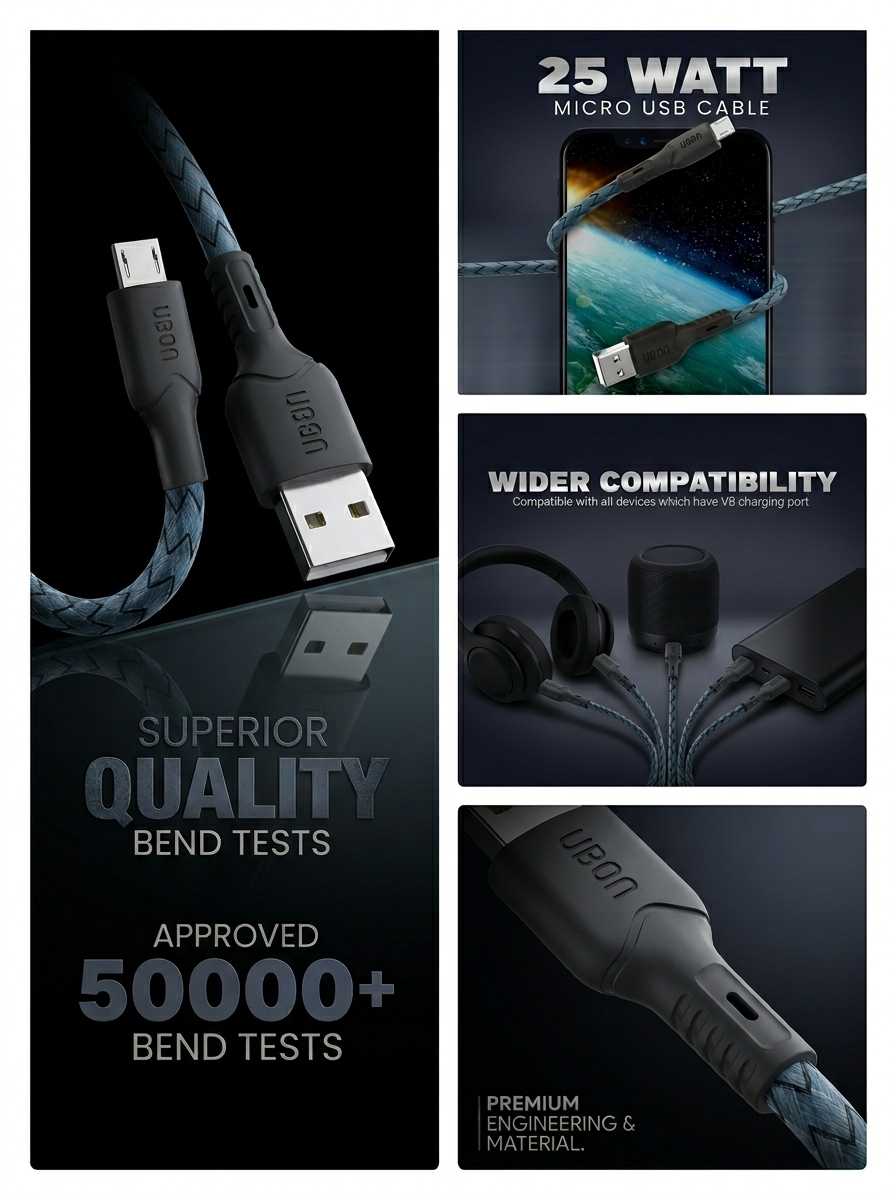 UBON Power Master WR-401 Micro USB Cable