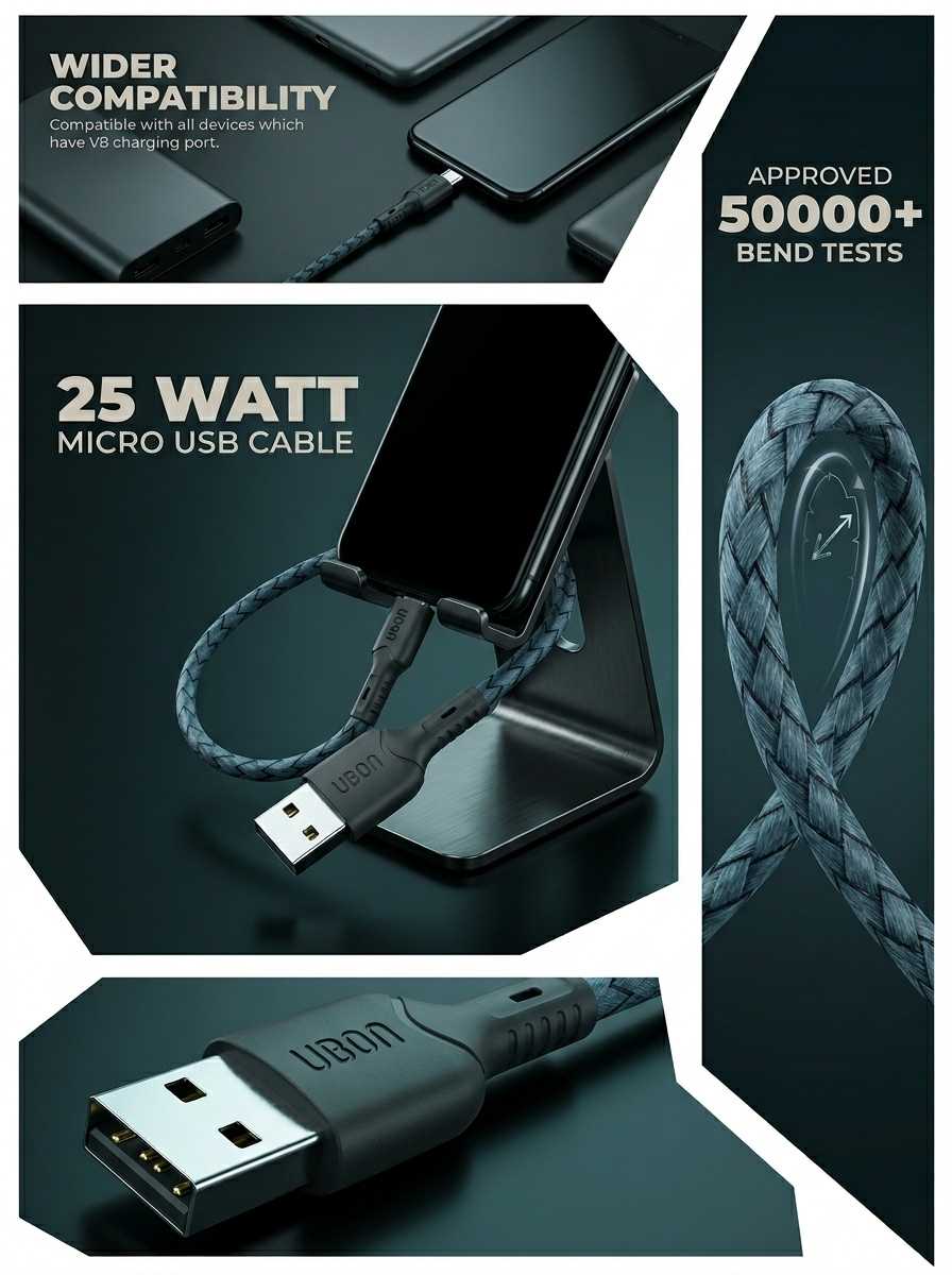 UBON Power Master WR-401 Micro USB Cable