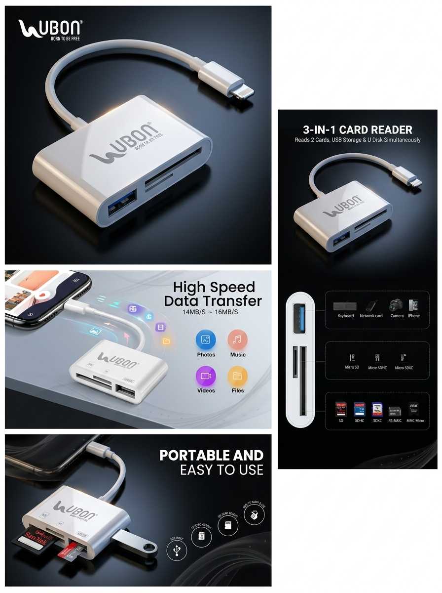 Ubon Fusion WR-496 iPhone OTG Connector